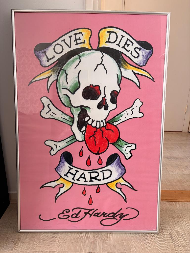 Ed Hardy poster’s, Ophalen, Rechthoekig Staand, Met lijst, Zo goed als nieuw