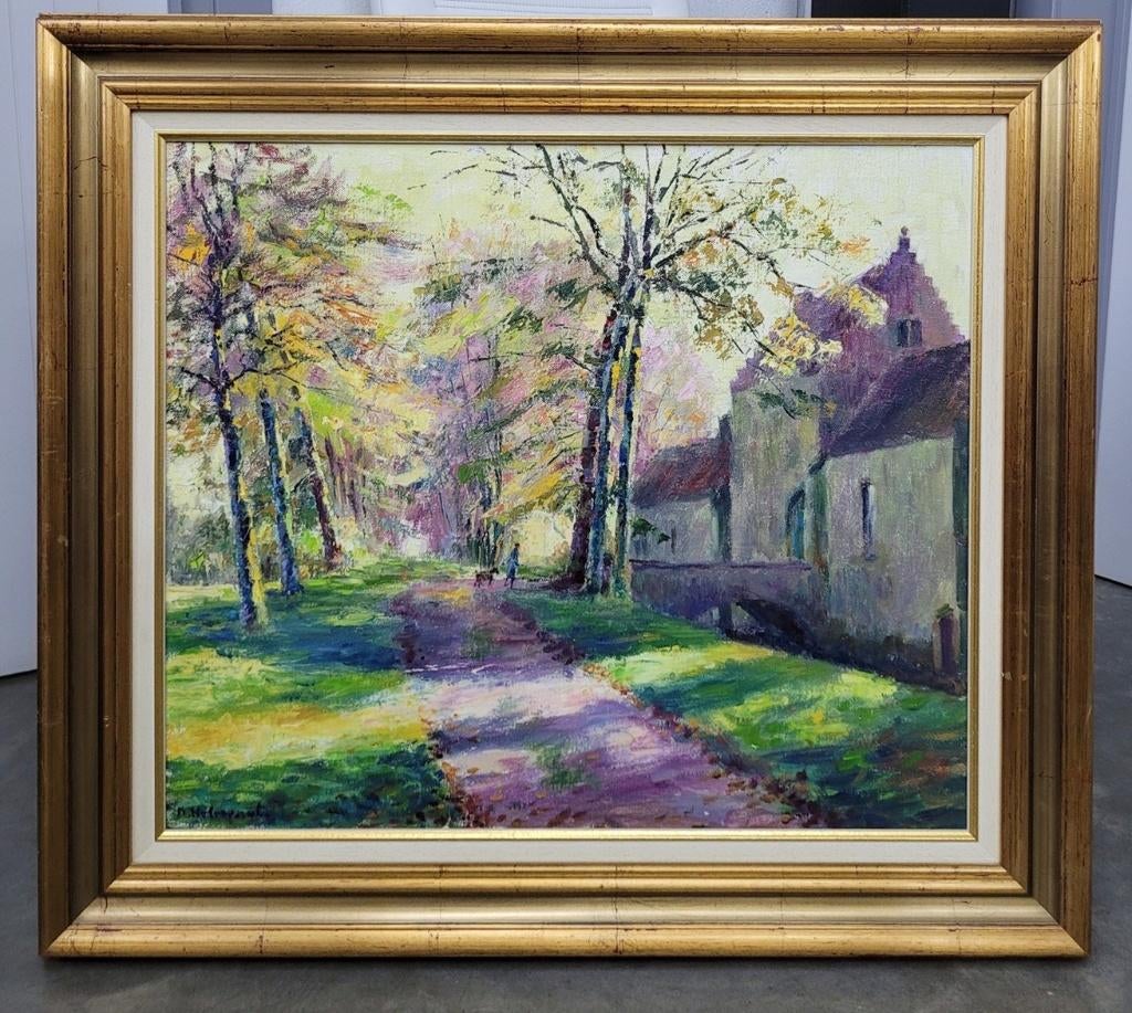 Maurice HELEWAUT, wandeling met de hond, Ophalen of Verzenden