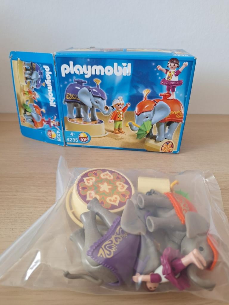 Playmobil Circus Olifanten set 4235 compleet, Ophalen of Verzenden, Zo goed als nieuw, Complete set