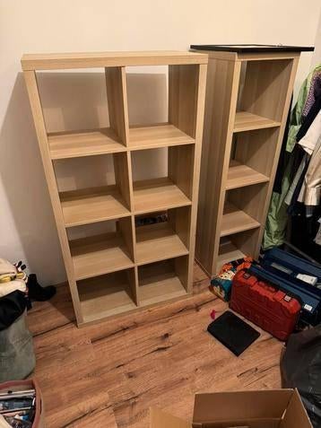 2x 8 vaks Kallax open kast vakkenkast 4x2 lichtbruin Ikea, Ophalen, Gebruikt, 5 laden of meer, 100 tot 150 cm