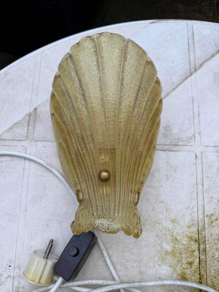 Vintage wandlamp Murano Schelp - Solken Leuchten Jaren '60, Ophalen of Verzenden