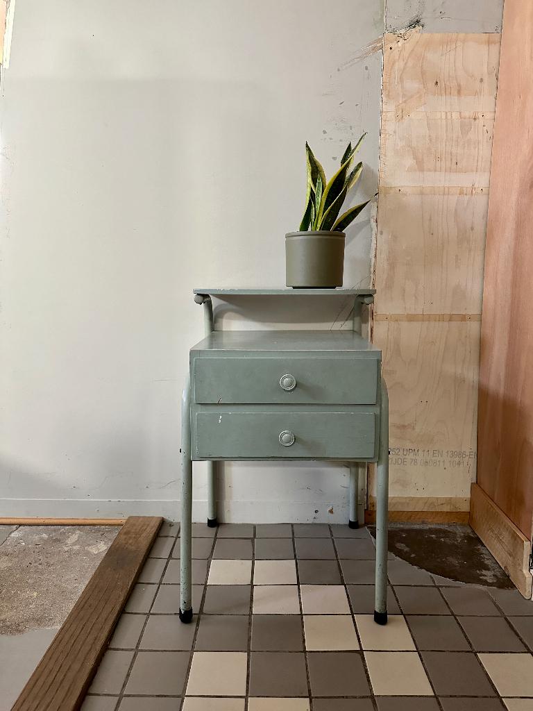 Vintage design Auping nachtkastje, jaren 50, midcentury, Ophalen, Gebruikt, Minder dan 45 cm, -