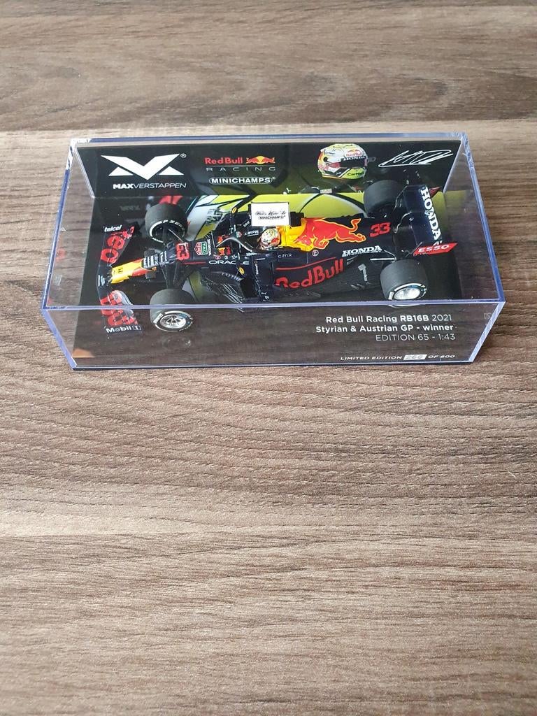 Max verstappen RB16B winnaar styrian en Oostenrijk 2021 1/43, Verzenden, Nieuw, Formule 1
