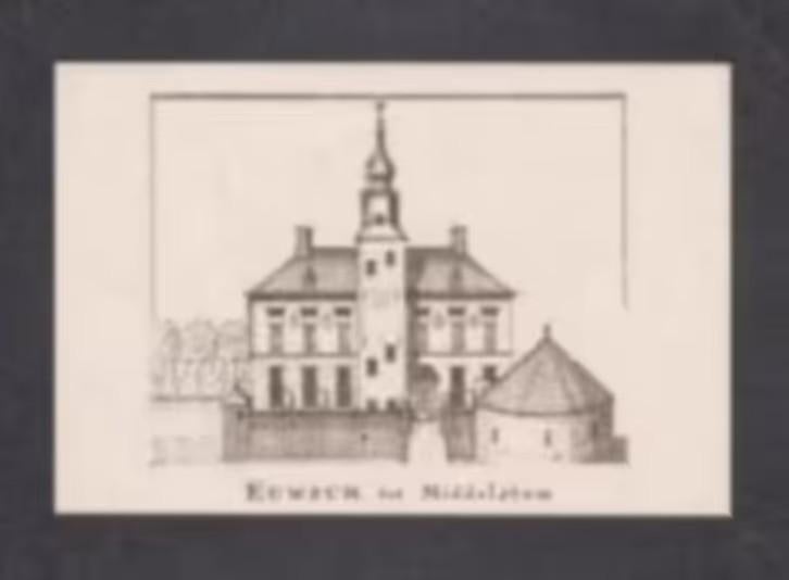 Middelstum Borg Euwsum tot Middelstum., Verzamelen, Ophalen of Verzenden, 1960 tot 1980, Ongelopen, Groningen