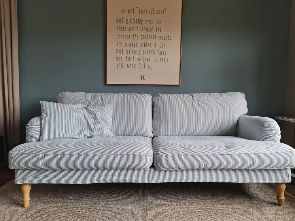 Stocksund 2.5 zits met 2 hoezen bieden vanaf €150, Ophalen, Gebruikt, 75 tot 100 cm, Rechte bank