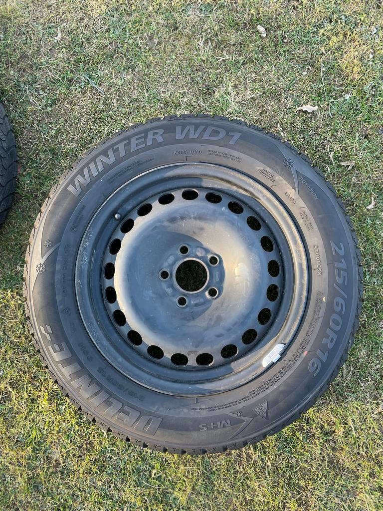Winterbanden op stalen velg - Delinte Winter WD1 215/60R16, Ophalen, 16 inch, Banden en Velgen, Winterbanden