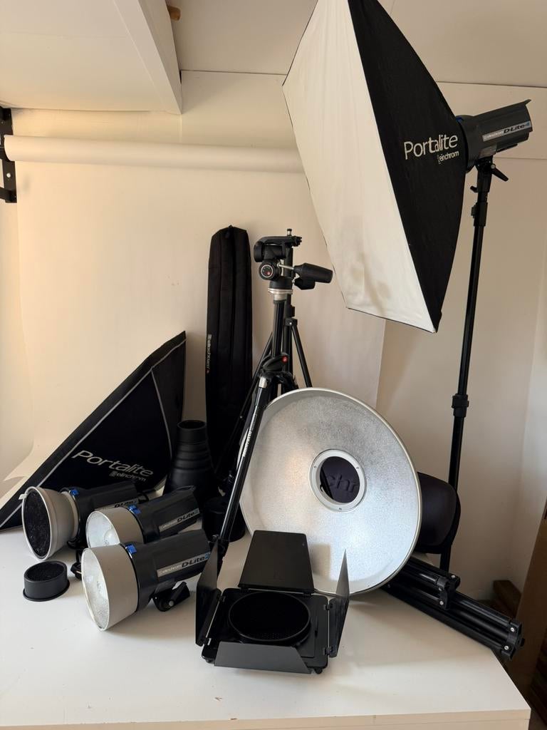 Elinchrom d-lite flitsset (4 lampen), Ophalen, Gebruikt, Lamp of Flitsset