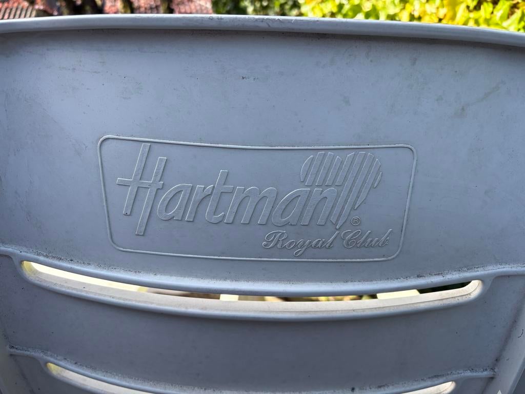 Twee Hartman tuinstoelen, wit, Tuin en Terras, Tuinstoelen, Ophalen, Gebruikt, Kunststof, Verstelbaar