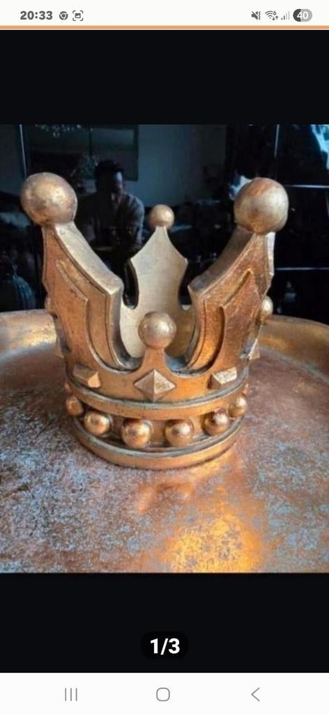 Gouden Kroon Decoratie - Koninklijke Sfeer, Ophalen of Verzenden, Nieuw, Dier