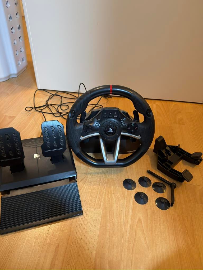 Hori Racing Stuur, Spelcomputers en Games, Spelcomputers | Sony PlayStation Consoles | Accessoires, Ophalen, Zo goed als nieuw