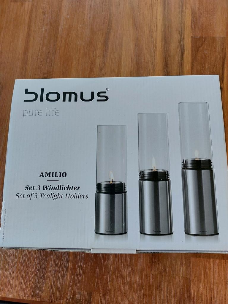 Nieuw, Blomus 3 Windlicht houders, Huis en Inrichting, Overige materialen, Nieuw, Ophalen of Verzenden, Kandelaar