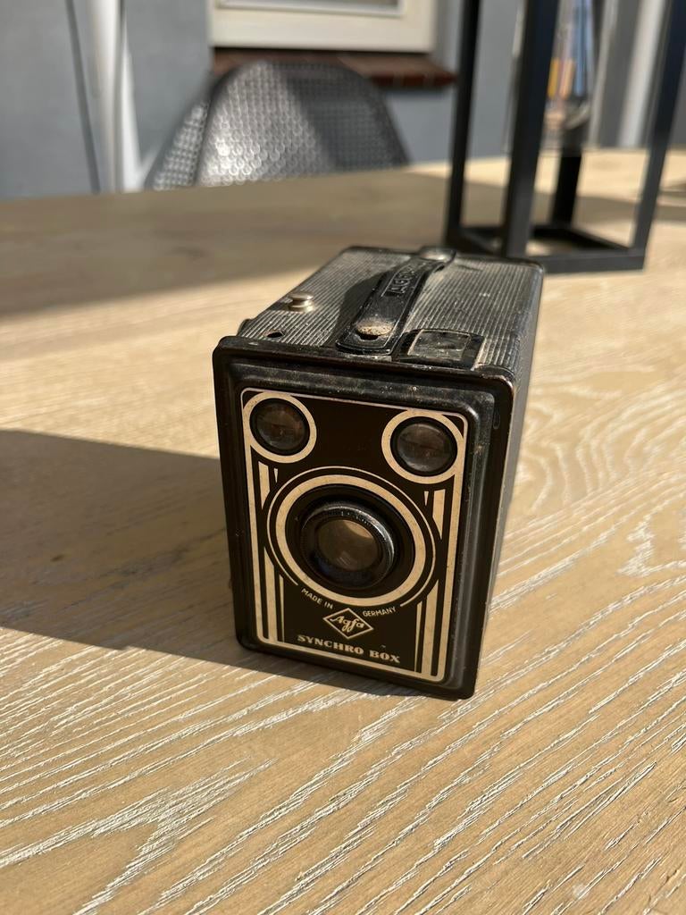 Vintage Agfa Synchro Box camera – Made in Germany – jaren 50, Audio, Tv en Foto, Fotocamera's Analoog, Ophalen of Verzenden, Compact