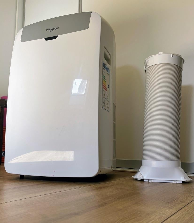 Whirlpool PACW29COL - Mobiele Airco, Witgoed en Apparatuur, Airco's, Ophalen, Koelen en Ontvochtigen, Minder dan 60 m³, 3 snelheden of meer