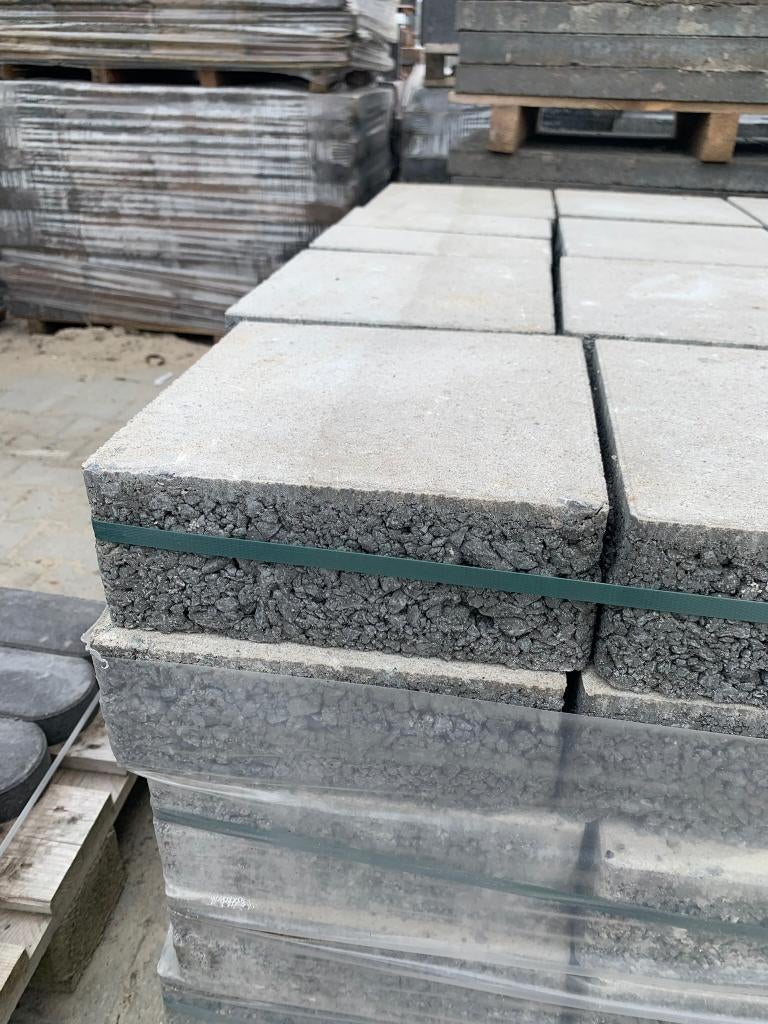 Betonklinker / dubbelklinker 22x22x8 cm Grijs - J&W 26, Tuin en Terras, Ophalen, Klinkers, 5 tot 10 m², Zo goed als nieuw