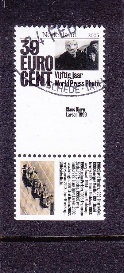 zegel Nederland met Tab, Verzenden, Na 1940, Gestempeld