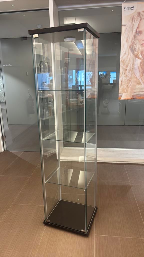 Vitrine kast, Huis en Inrichting, Kasten | Vitrinekasten, Ophalen, 50 tot 100 cm, Zo goed als nieuw, 150 tot 200 cm