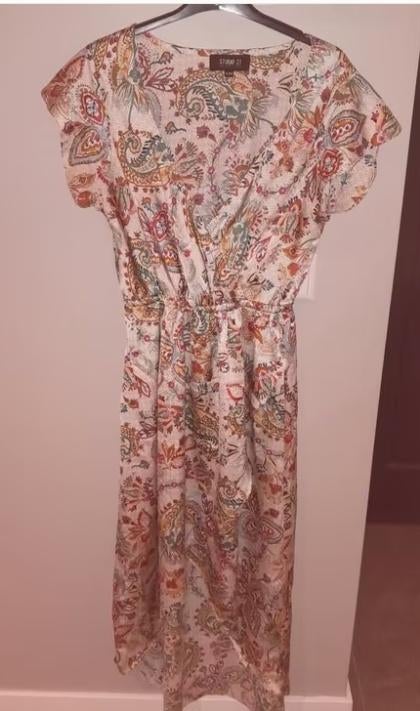 Studio 21 paisley vrolijke lange luchtige maxi jurk, Maat 38/40 (M), Overige kleuren, Ophalen of Verzenden, Zo goed als nieuw