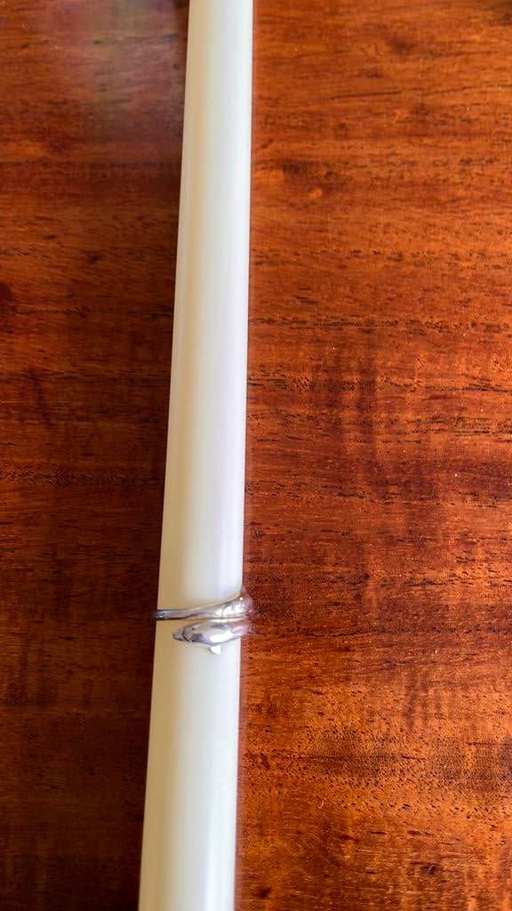 Ziveren ring met 2 dolfijtjes 295 (voor maat zie foto), Ophalen of Verzenden, Dame, Zilver, Kleiner dan 17