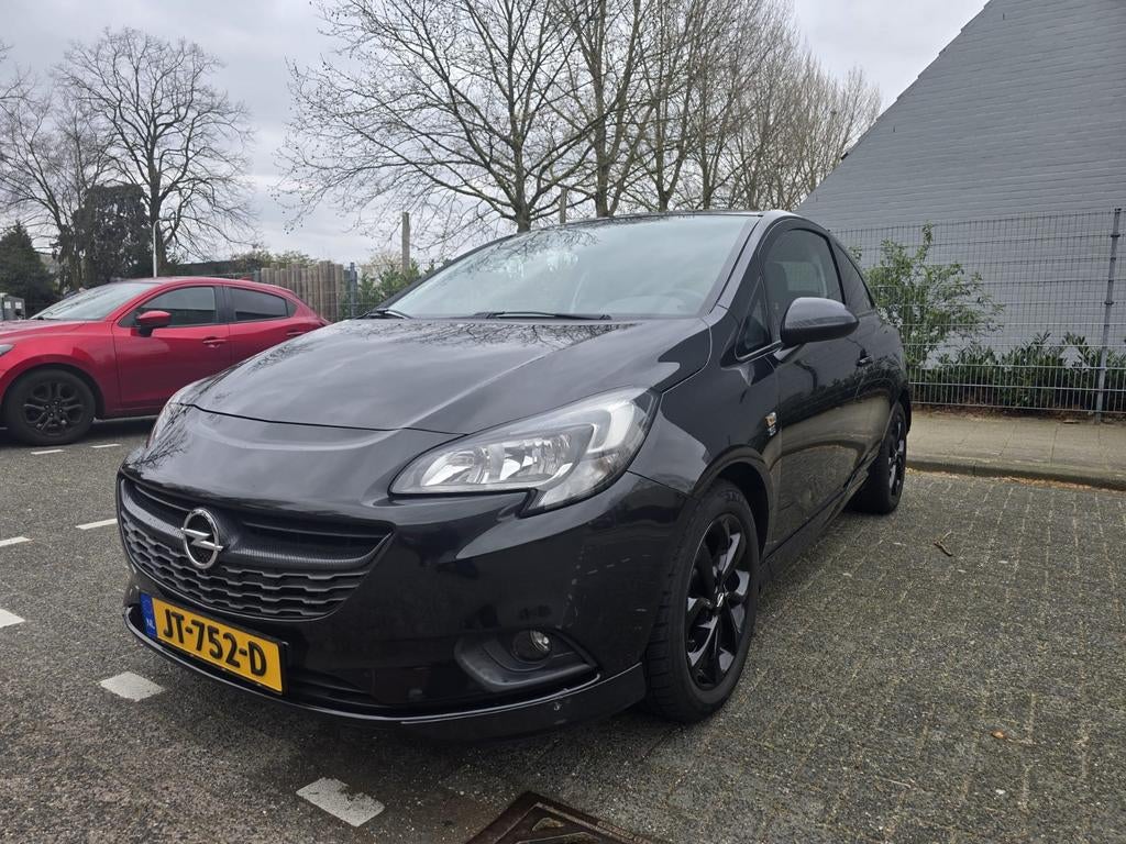 Opel Corsa 1.0 Turbo OPC Line 2016 88.900 km i.z.g.st., Voorwielaandrijving, Zwart, Origineel Nederlands, Handgeschakeld