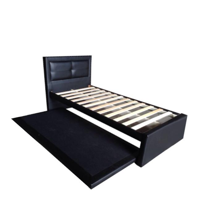 Rodan 1-persoonsbed met uitschuifbed - Grijs, Niet ingevuld, Niet ingevuld, Niet ingevuld