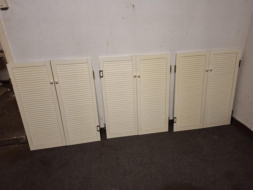 Witte Louvre Deuren - Diverse Maten, Ophalen, Gebruikt, Minder dan 80 cm, Binnendeur