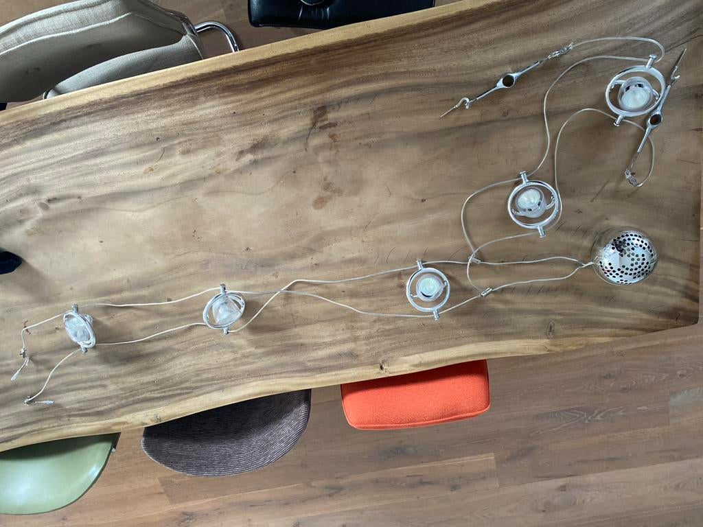 Vintage IKEA Plafon Spot met Trafo - 2 Meter, Gebruikt, 200 cm of meer, Vintage, Ophalen of Verzenden