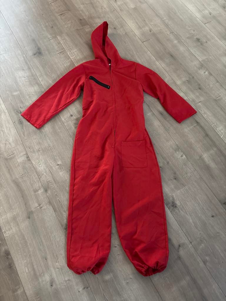 Rode Carnaval Overall - Maat 152, Ophalen of Verzenden, Zo goed als nieuw, 146 t/m 152, Jongen of Meisje