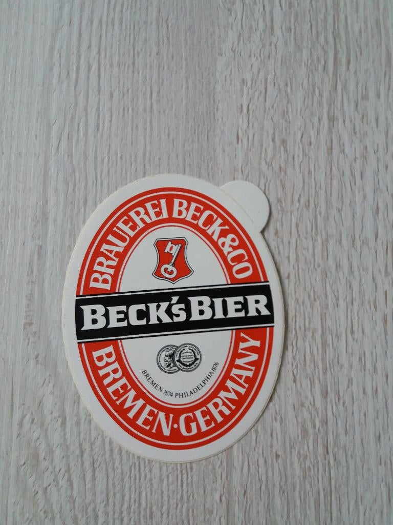 sticker BECK's BIER, Ophalen of Verzenden, Zo goed als nieuw, Merk