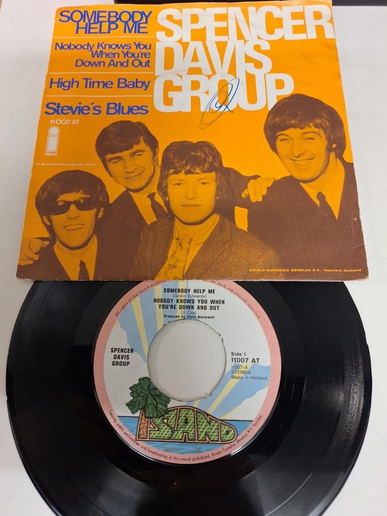 Spencer Davis Group - Somebody help me. EP SINGLE. 60's., Cd's en Dvd's, Vinyl | Rock, Verzenden, Overige formaten, Poprock