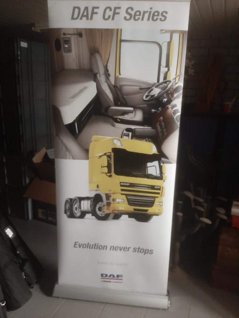 Originele oprolbare DAF CF EURO 5 BANNER POSTER 85X210CM, Ophalen of Verzenden, Zo goed als nieuw, Auto's