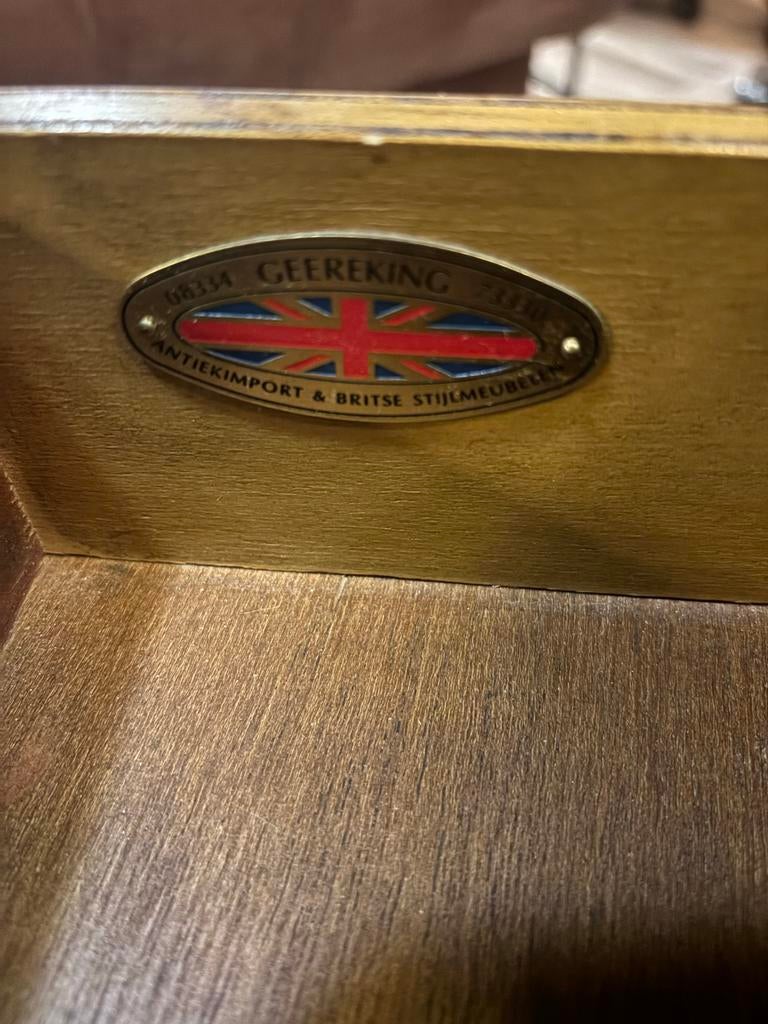 Antieke Engelse Schrijftafel Mahonie, ca. 1880-1900, Ophalen