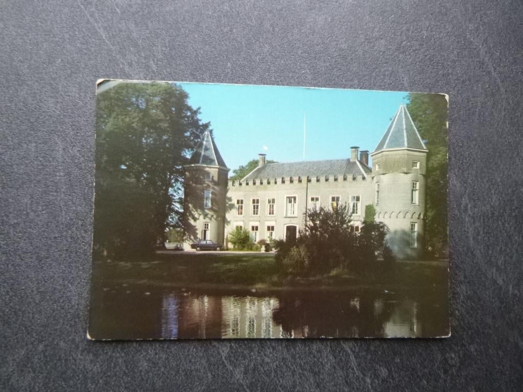 Nijkerk, kasteel de Salentein/auto, Verzenden, 1980 tot heden, Gelopen, Noord-Brabant