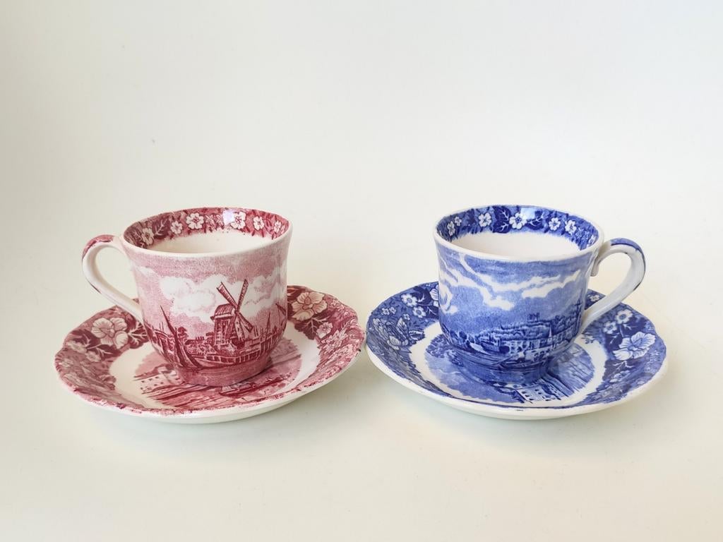 Palissy Pottery England View Near Greenwich 2 setjes, Ophalen of Verzenden