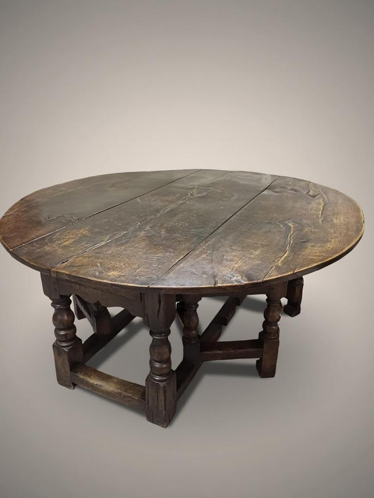 Zeer vroege Engelse eiken gateleg tafelgroot (ca1630-1730), Ophalen