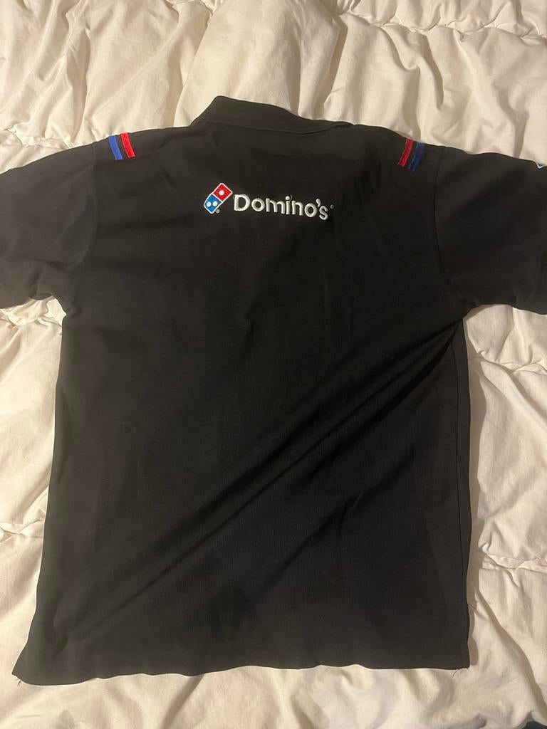 Domino's Polo Maat L - Zwart, Ophalen of Verzenden, Gedragen, Maat 52/54 (L), Zwart