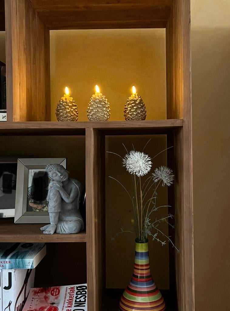 PER STUK TE KOOP: Zeer mooie teakhouten boekenkast (2 stuks), Ophalen, 200 cm of meer, Teakhout, 50 tot 100 cm