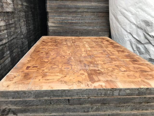 Actie!!Goedkoopste steenschotten geperst hardhout foto 1-4, Minder dan 25 mm, Ophalen of Verzenden, Zo goed als nieuw, Plank