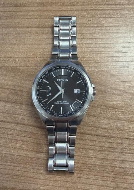 Citizen H145-S125 Eco-Drive Chrono horloge, Staal, Gebruikt, Staal, Ophalen of Verzenden