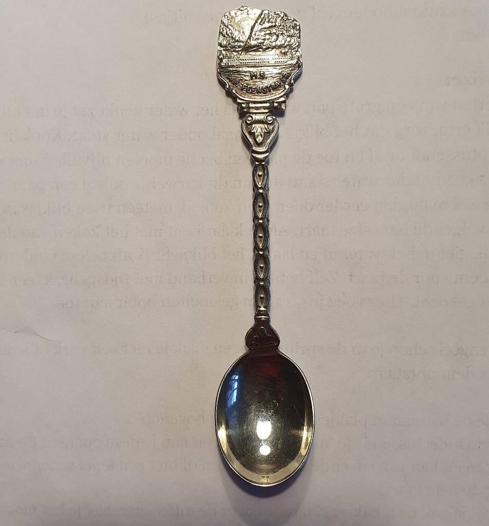 Zilveren theelepel MS WF Feenstra SR Alpacca, Ophalen of Verzenden, Zilver