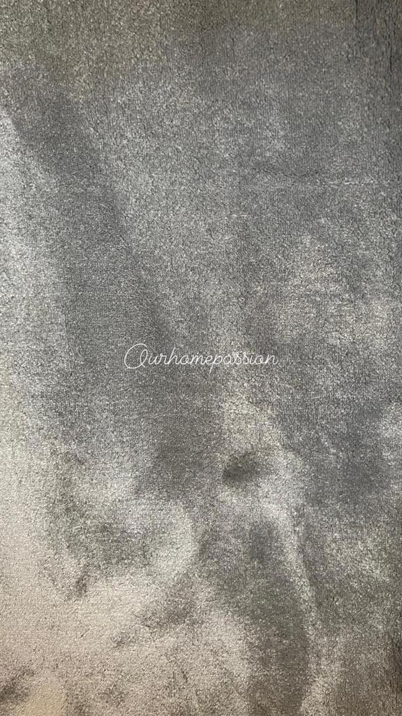 VELVET VELOURS ERIC KUSTER STYLE VLOERKLEED ZILVER GRIJS, 200 cm of meer, Ophalen of Verzenden, Zo goed als nieuw, Grijs