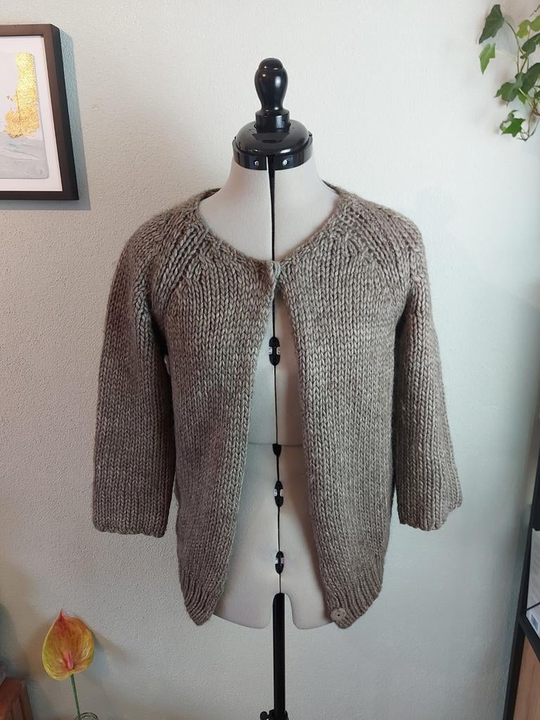 Humanoid vest taupe bruin wol alpaca maat L, Humanoid, Bruin, Maat 42/44 (L), Ophalen of Verzenden