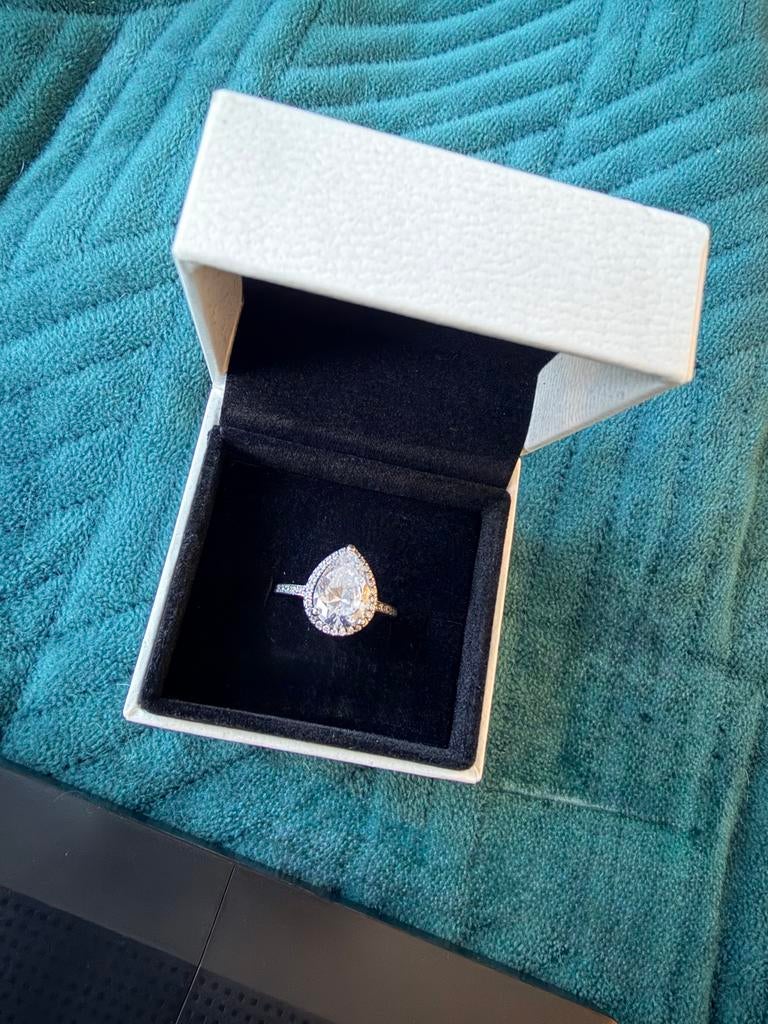 Pandora Ring met Doos - Maat 7 (17.3mm), Ophalen of Verzenden, Zo goed als nieuw, 17 tot 18, Met edelsteen