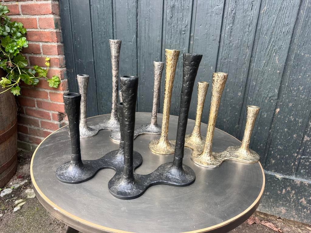 Nieuwe PTMD kaarsen kandelaren, Ophalen, Zwart, Zo goed als nieuw, Metaal