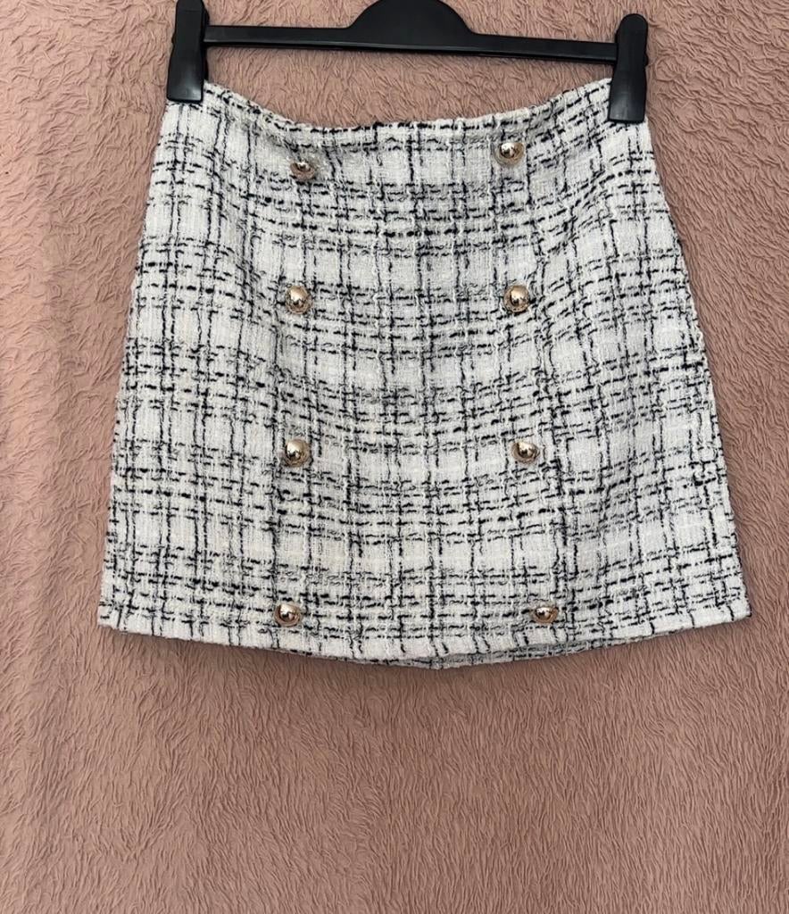 Tweed Rok - Maat 40, Kleding | Dames, Rokken, Maat 38/40 (M), Zwart, Ophalen of Verzenden, Zo goed als nieuw