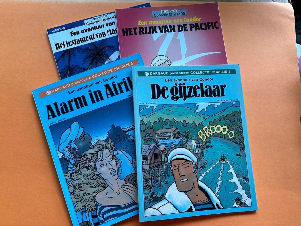 Condor - Collectie Charlie - 4 Stripboeken, Meerdere stripboeken, Ophalen of Verzenden, Gelezen