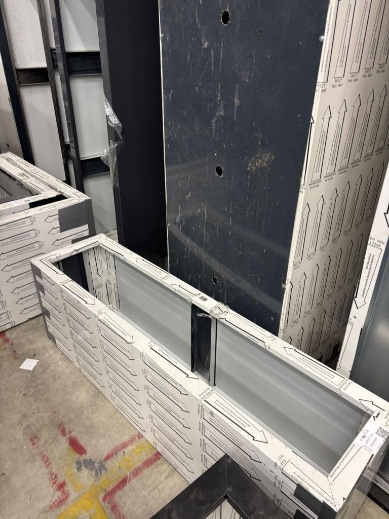 stalen plantenbak 130x40x33cm wit !!!Outlet!!!, Ophalen of Verzenden, Nieuw, Metaal, Balkon