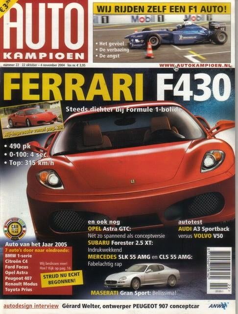 Autokampioen 22 2004: Ferrari 430 - Mercedes SLK AMG CLS AMG, Ophalen of Verzenden, Gelezen, Algemeen