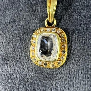 Gouden Hanger | 18k | 3,38gr | Zirkonia | 402735, Sieraden, Tassen en Uiterlijk, Kettinghangers, Gebruikt, Overige voorstellingen