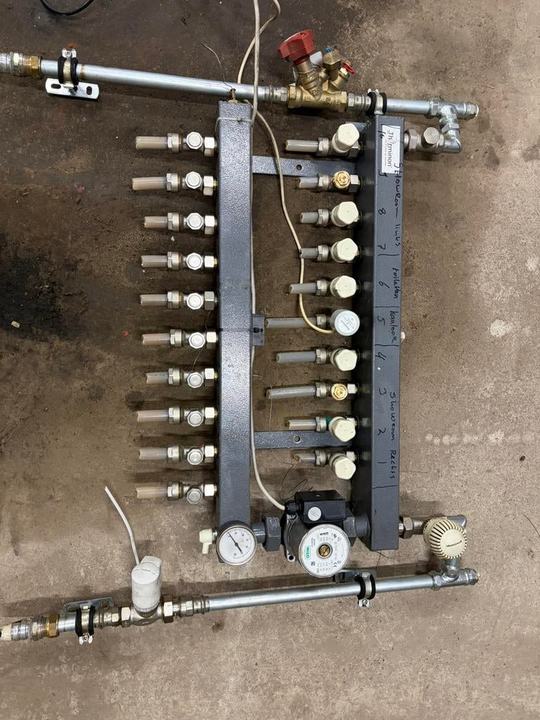 Vloerverwarming verdelers met pomp, Ophalen, Gebruikt