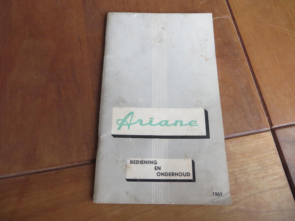 Instructieboek Simca Ariane 1961, blanco eigenaarsblad, Ophalen of Verzenden
